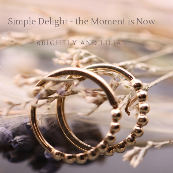 14k small gold beaded hoop earrings - Picture 3 of 4